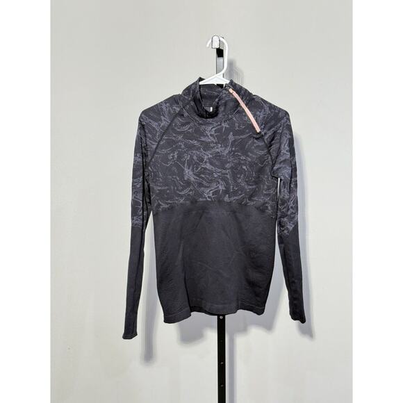 FABLETICS Amelia Black long Sleeve Half Zip Mock Neck Seamless Athletic Top M - Picture 1 of 4